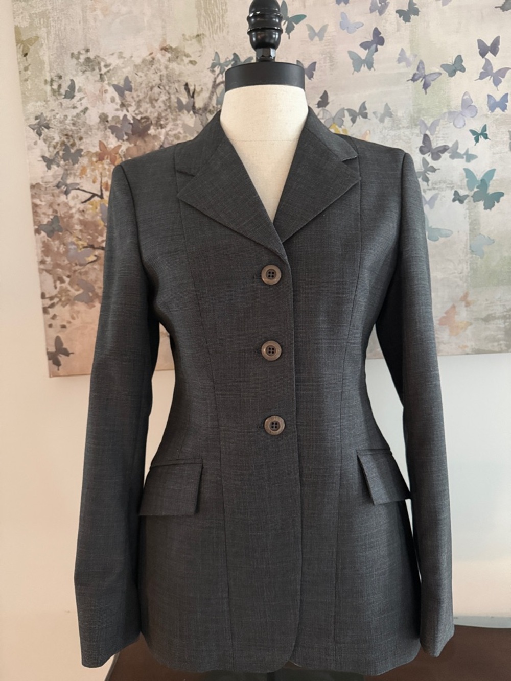Charcoal Plaid Equestrian Show Jacket